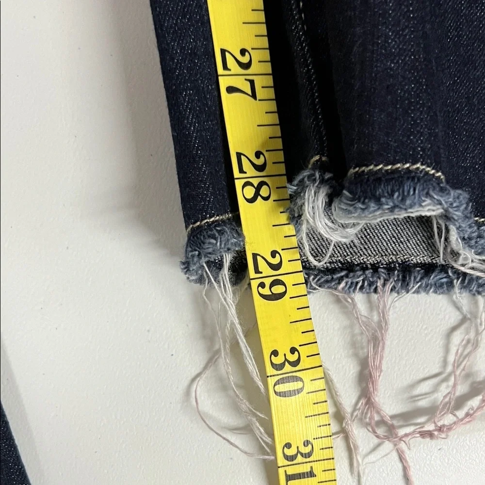 Torrid Dark Blue cropped Jeans with Frayed Hem - Picture 5 of 8